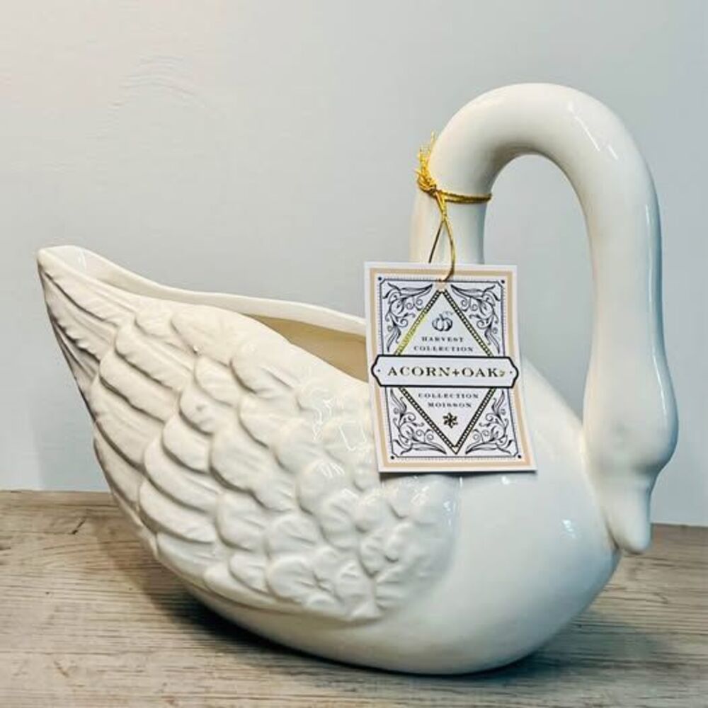 SWAN Gravy boat, planter / Vase NEW with Tags